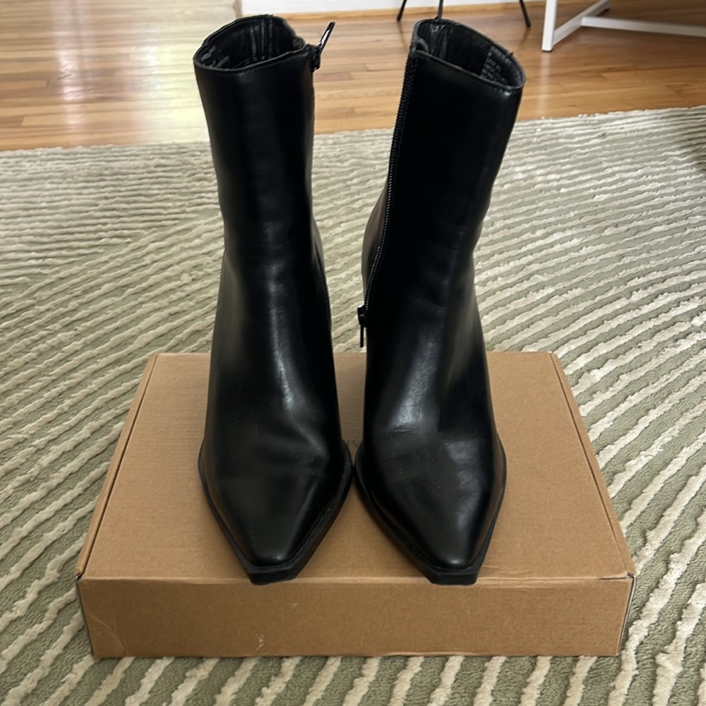 Steve Madden - Black Ankle Boots - 3 inch Heel - Size 8 - Like New